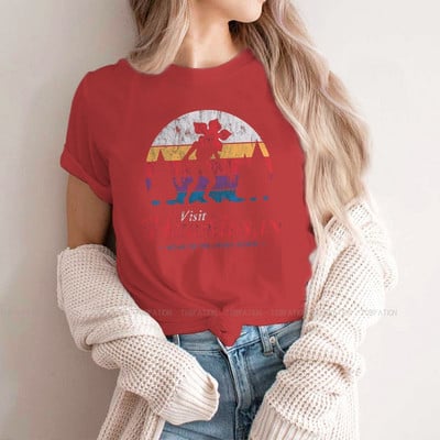 Apsilankykite „Hawkins Vintage Distressed Demogorgon“ marškinėliai mergaitėms „Stranger Things“ Joyce'as Jimas Mike'as „Eleven Tees“ moteriški marškinėliai Graphic