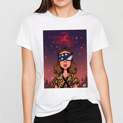Ofertă fierbinte Tricou Stranger Things Sezonul 3 Unsprezece Tricou pentru femei de top Tricou amuzant din anii 80 din anii 90 Tricou Harajuku Dustin pentru femei