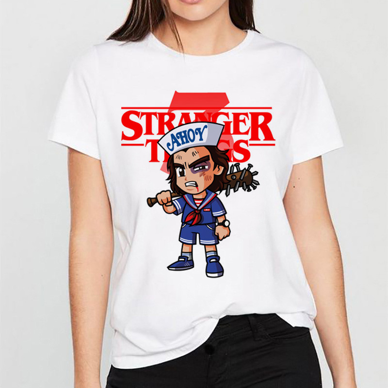 Ofertă fierbinte Tricou Stranger Things Sezonul 3 Unsprezece Tricou pentru femei de top Tricou amuzant din anii 80 din anii 90 Tricou Harajuku Dustin pentru femei