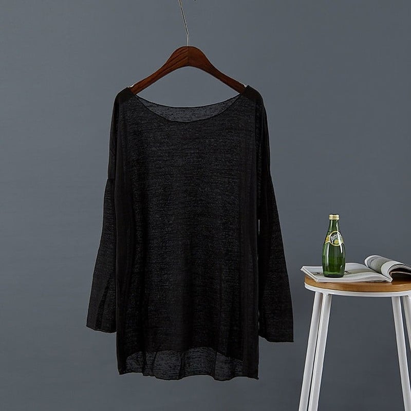 Marškinėliai Moteriški Korėjietiško stiliaus Vasariniai ploni kremai nuo saulės Ilgi Moteriški Smėlio spalvos Draugai Paprasti Solidūs Kietas Karštas Išpardavimas Laisvas Harajuku Hipster