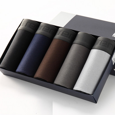 5db/tétel Férfi alsónemű pamut boxer rövidnadrág márka Férfi alsónadrág Férfi bugyi Breathbale rövidnadrág U domború tok Nagy méretű L-3XL