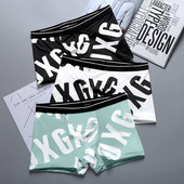 Vyriški medvilniniai bokseriniai šortai su užrašu 1, 2 arba 3 vnt. komplekte