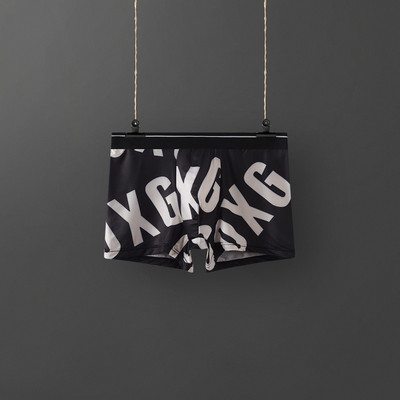 Vyriški medvilniniai bokseriniai šortai su užrašu 1, 2 arba 3 vnt. komplekte