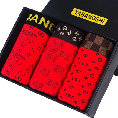 Vyriški apatiniai Vyriški bokso medvilniniai kvėpuojantys keturių kampų berniukai Jaunimo laisvi apatiniai madingi vyriški apatiniai kelnaitės šortai kelnės