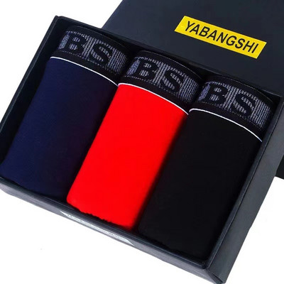 Vyriški apatiniai Vyriški bokso medvilniniai kvėpuojantys keturių kampų berniukai Jaunimo laisvi apatiniai madingi vyriški apatiniai kelnaitės šortai kelnės