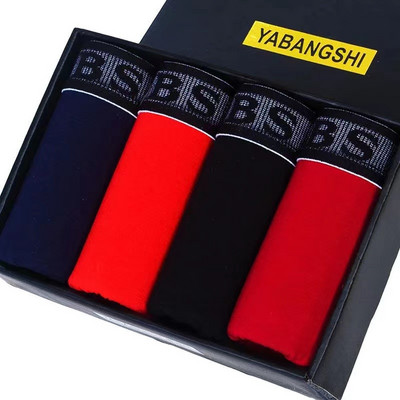 Vyriški apatiniai Vyriški bokso medvilniniai kvėpuojantys keturių kampų berniukai Jaunimo laisvi apatiniai madingi vyriški apatiniai kelnaitės šortai kelnės