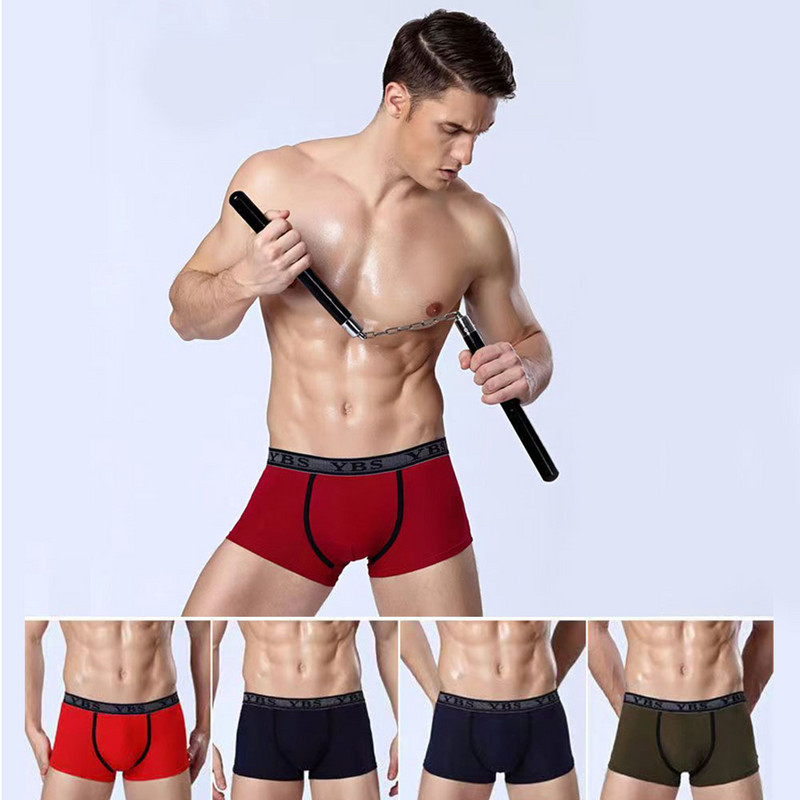 Vyriški apatiniai Vyriški bokso medvilniniai kvėpuojantys keturių kampų berniukai Jaunimo laisvi apatiniai madingi vyriški apatiniai kelnaitės šortai kelnės