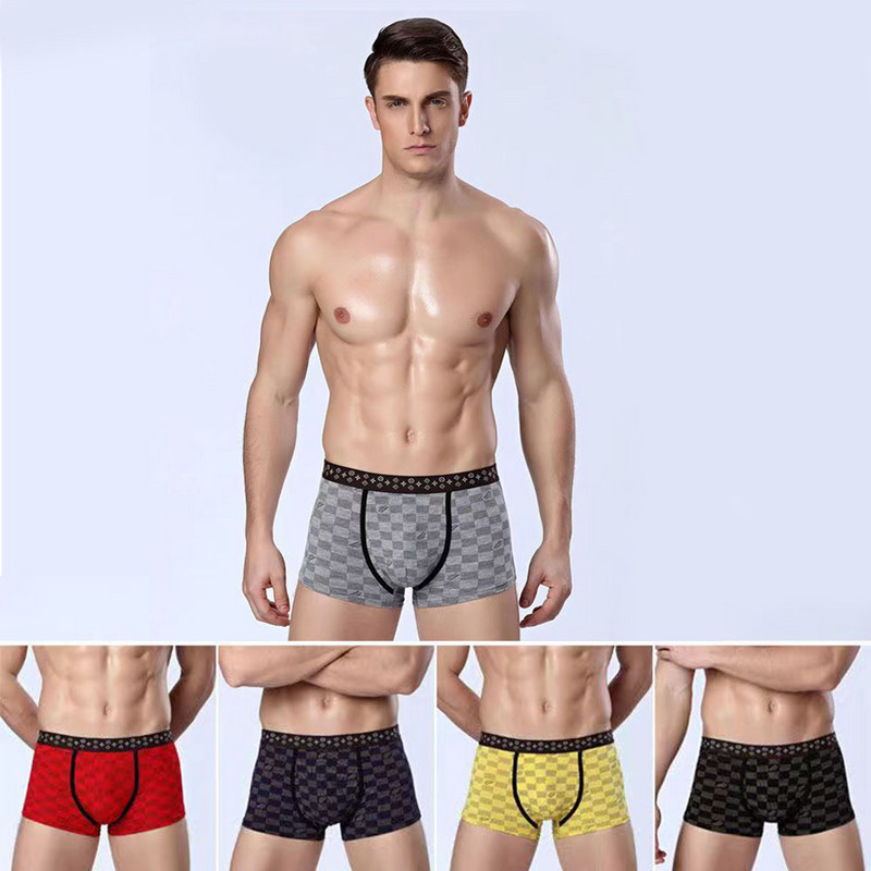 Vyriški apatiniai Vyriški bokso medvilniniai kvėpuojantys keturių kampų berniukai Jaunimo laisvi apatiniai madingi vyriški apatiniai kelnaitės šortai kelnės