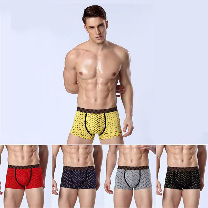 Vyriški apatiniai Vyriški bokso medvilniniai kvėpuojantys keturių kampų berniukai Jaunimo laisvi apatiniai madingi vyriški apatiniai kelnaitės šortai kelnės