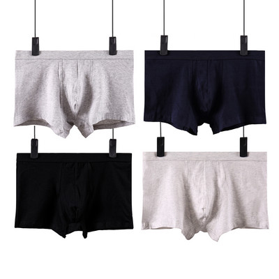 Reducere caldă Lenjerie de corp pentru bărbați din bumbac Lenjerie de corp boxer pentru bărbați DO DO MIAN Boxer Lenjerie de corp Chiloți pentru bărbați 4 buc/pachet