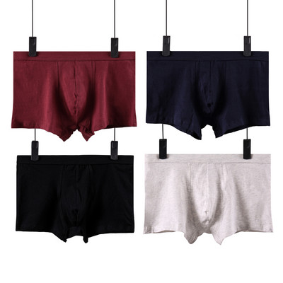 Reducere caldă Lenjerie de corp pentru bărbați din bumbac Lenjerie de corp boxer pentru bărbați DO DO MIAN Boxer Lenjerie de corp Chiloți pentru bărbați 4 buc/pachet