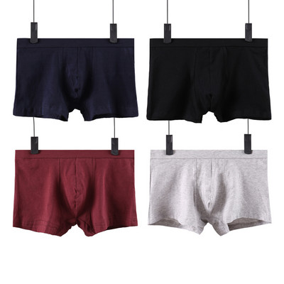 Reducere caldă Lenjerie de corp pentru bărbați din bumbac Lenjerie de corp boxer pentru bărbați DO DO MIAN Boxer Lenjerie de corp Chiloți pentru bărbați 4 buc/pachet