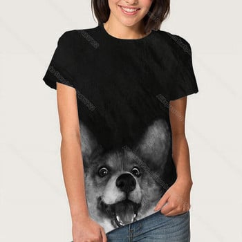 3D Kawaii Animal Dog T-shirt Corgi Golden Retriever Pug T-shirt για γυναίκες Casual Streetwear Unisex Tshirt Καλοκαιρινά γυναικεία ρούχα