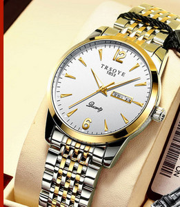 Elegantiškas vyriškas laikrodis su nerūdijančio plieno apyranke