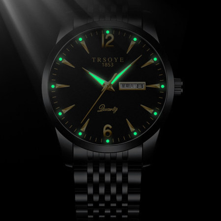 Elegantiškas vyriškas laikrodis su nerūdijančio plieno apyranke