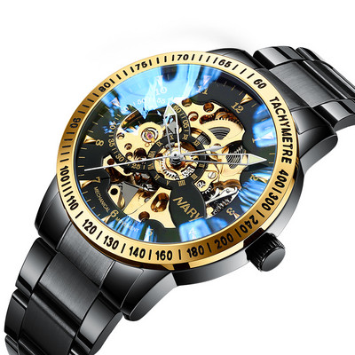 Veekindel mehaaniline käekell roostevabast terasest rihmaga