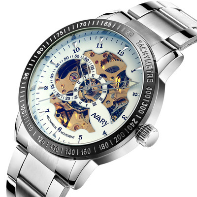 Veekindel mehaaniline käekell roostevabast terasest rihmaga