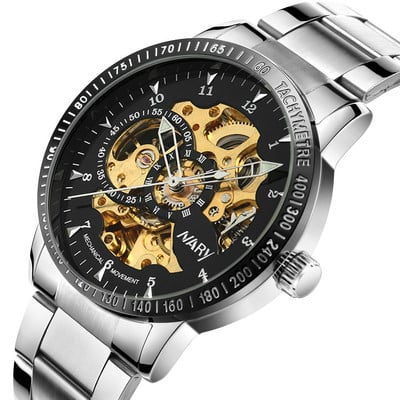 Veekindel mehaaniline käekell roostevabast terasest rihmaga