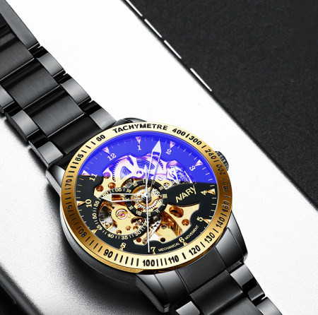 Veekindel mehaaniline käekell roostevabast terasest rihmaga