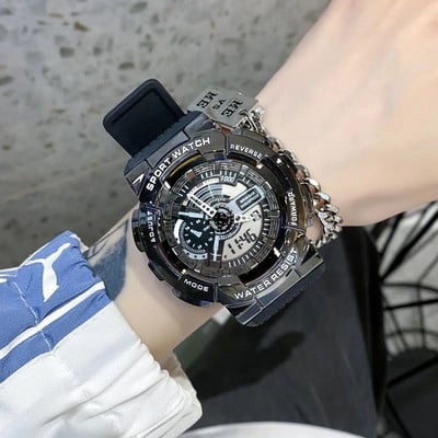 Ανδρικό αθλητικό ρολόι με - λαστιχένιο λουράκι