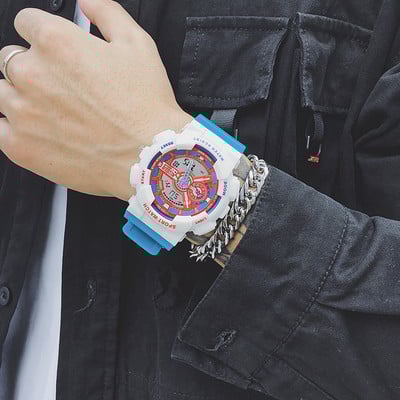 Ανδρικό αθλητικό ρολόι με - λαστιχένιο λουράκι