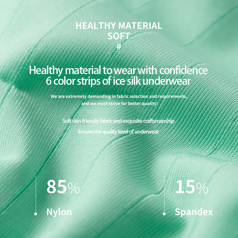 MiiOW 2 buc. Boxer pentru bărbați din mătase subțire de gheață Boxeri fără cusături, grad AAA, grafen, antibacterian, chiloți pentru bărbați Lenjerie de corp sexy