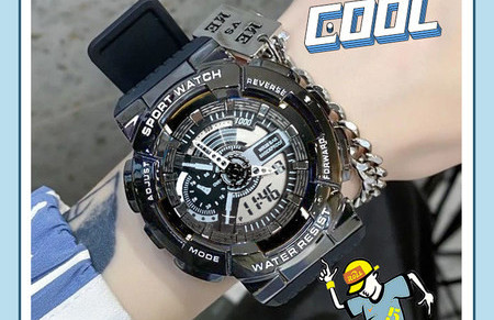 Ceas din cauciuc rezistent la apa - model sport