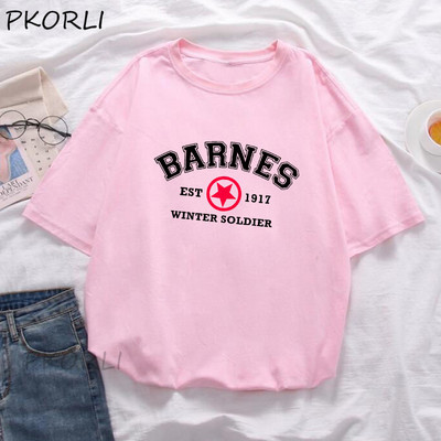 Barnes 1917 női pólók nyári vintage Winter Soldier Bucky Barnes rövid ujjú póló női pamut rövid ujjú pólók