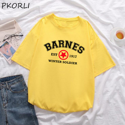 Barnes 1917 női pólók nyári vintage Winter Soldier Bucky Barnes rövid ujjú póló női pamut rövid ujjú pólók