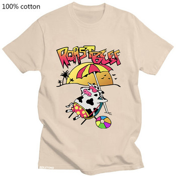 Μπλουζάκι Roast Beef Tshirt Kawaii Cow γραφικό κοντομάνικο T-shirt Harajuku T-shirt Γυναικεία/ανδρικά ρούχα Hip hop βαμβακερό μπλουζάκι