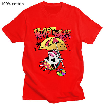 Roast Beef póló póló Kawaii Cow Grafikus rövid ujjú póló Harajuku póló Női/Férfi ruházat Hip Hop pamut póló