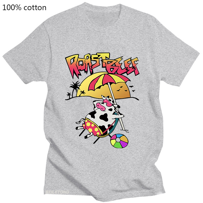 Roast Beef póló póló Kawaii Cow Grafikus rövid ujjú póló Harajuku póló Női/Férfi ruházat Hip Hop pamut póló