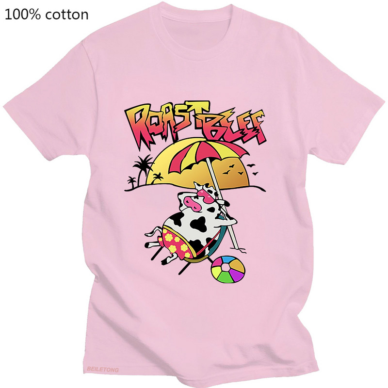 Roast Beef póló póló Kawaii Cow Grafikus rövid ujjú póló Harajuku póló Női/Férfi ruházat Hip Hop pamut póló