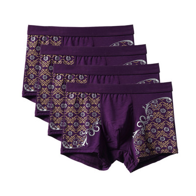 4 bucăți/lot Chiloți pentru bărbați Lenjerie de corp Boxeri de modă cu imprimeu de înaltă calitate Modal de dimensiuni mari Boxeri pentru bărbați Boxer Homme Boxershorts