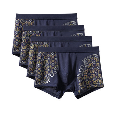 4 bucăți/lot Chiloți pentru bărbați Lenjerie de corp Boxeri de modă cu imprimeu de înaltă calitate Modal de dimensiuni mari Boxeri pentru bărbați Boxer Homme Boxershorts