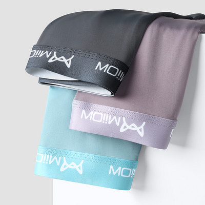 MiiOW 3 bucăți boxeri sport din fibră de poliester, grad 3A, absorbanți de umiditate, elastici, moale, chiloți bărbați