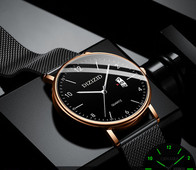 Új modell férfi karóra fém vagy bőr szíjjal