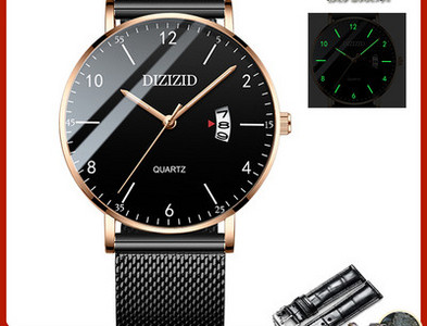 Új modell férfi karóra fém vagy bőr szíjjal