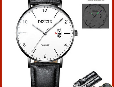 Új modell férfi karóra fém vagy bőr szíjjal