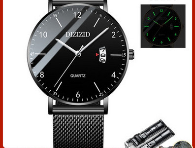 Új modell férfi karóra fém vagy bőr szíjjal