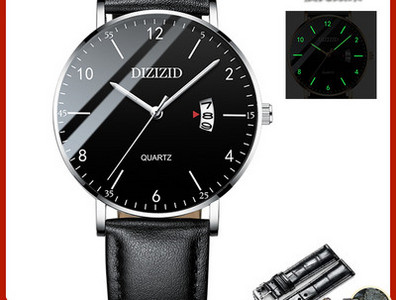 Új modell férfi karóra fém vagy bőr szíjjal