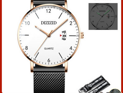 Új modell férfi karóra fém vagy bőr szíjjal