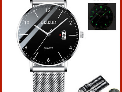 Új modell férfi karóra fém vagy bőr szíjjal