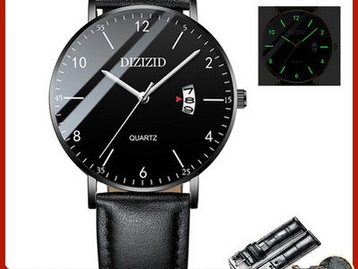 Új modell férfi karóra fém vagy bőr szíjjal