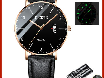 Új modell férfi karóra fém vagy bőr szíjjal