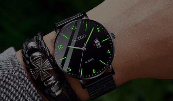 Új modell férfi karóra fém vagy bőr szíjjal