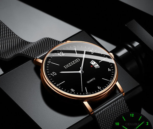 Új modell férfi karóra fém vagy bőr szíjjal