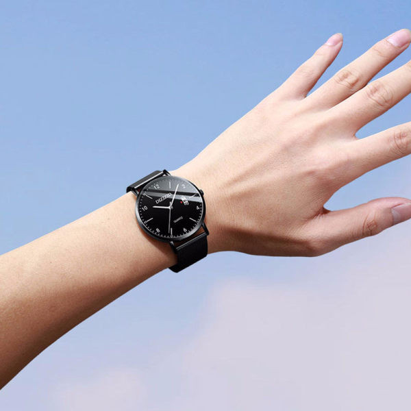 Új modell férfi karóra fém vagy bőr szíjjal