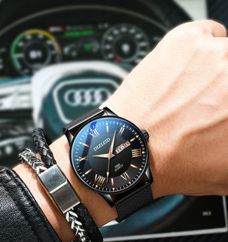 Ceas elegant pentru bărbați cu curea din piele