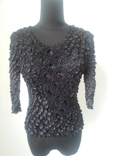 Cămașă cu mânecă lungă pentru femei, cu floricele elastice, tricouri cu monede